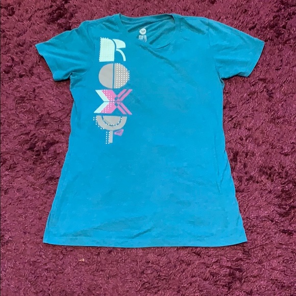 Roxy Tops - Teal shirt sleeve Roxy t shirt